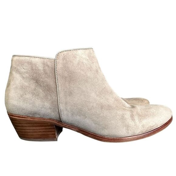 Sam Edelman Petty Suede Ankle Bootie Taupe - Picture 1 of 10